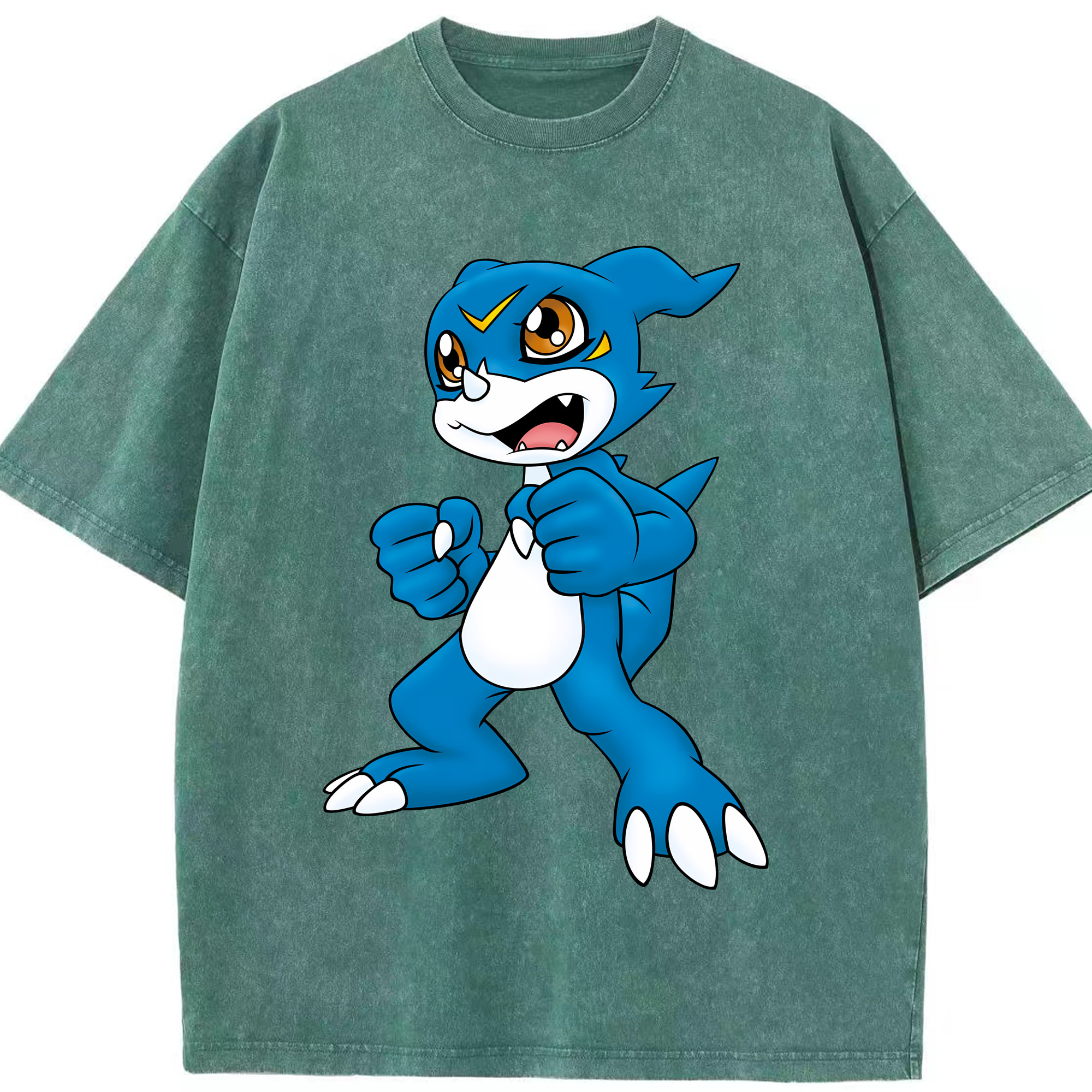 （画像用） Digimon デジタルモンスター/デジモン 綿100% ヴィンテージ風 半袖Tシャツ（フロントプリント）